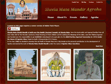 Tablet Screenshot of agrohasheelamatamandir.com